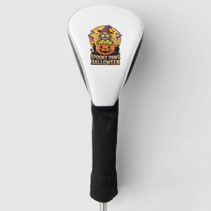 Halloween Bulldog Pumpkin Night Golf Head Cover