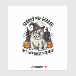 Halloween Bulldog Shirt Cute Witch Dog Vintage Gra