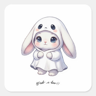 Halloween Bunny Square Sticker