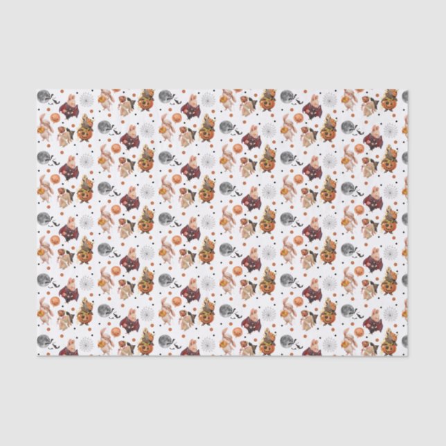 Halloween Bunny Tissue Paper  (Front)