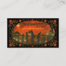 Halloween business card "Happy Halloween"