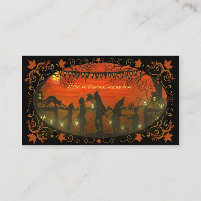 Halloween business card "Happy Halloween" (Front)