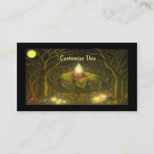 Halloween business cards,witches,black,cats card