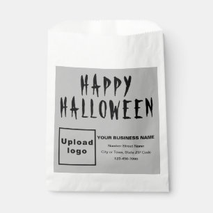 Halloween Business Grey Background Paper Bag