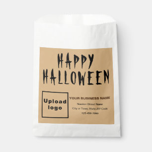 Halloween Business Light Brown Background Favour Bag