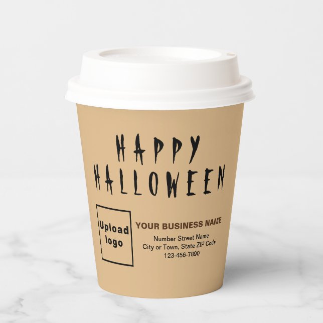 Halloween Business Light Brown Paper Cup (Front)
