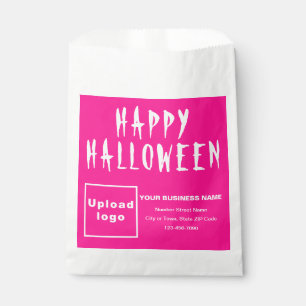 Halloween Business Pink Background Paper Bag