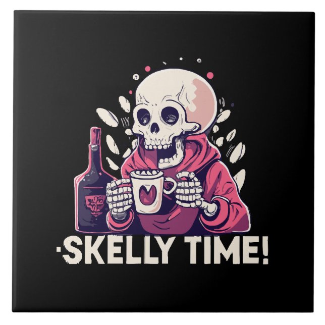 halloween but its skelly time tile (Front)
