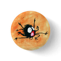 Halloween Button! Spooked Little Spider!