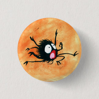Halloween Button! Spooked Little Spider! 1 Inch Round Button
