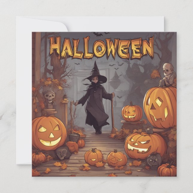 Halloween C Holiday Card (Front)