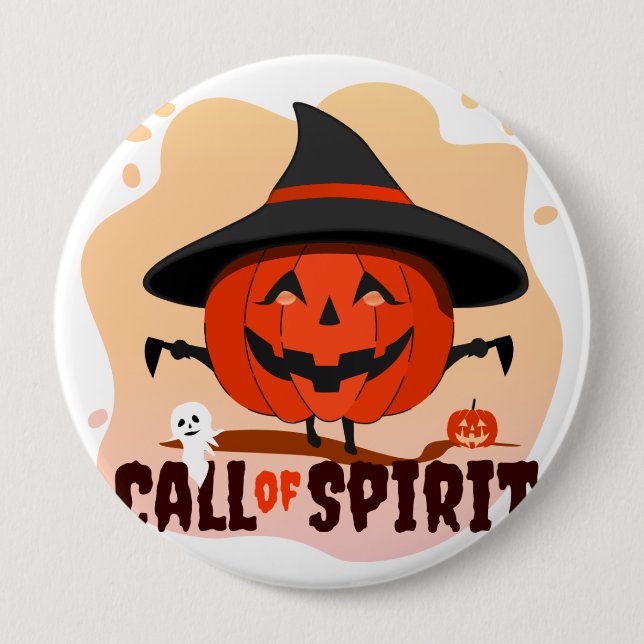 Halloween Call of Spirit 4 Inch Round Button (Front)