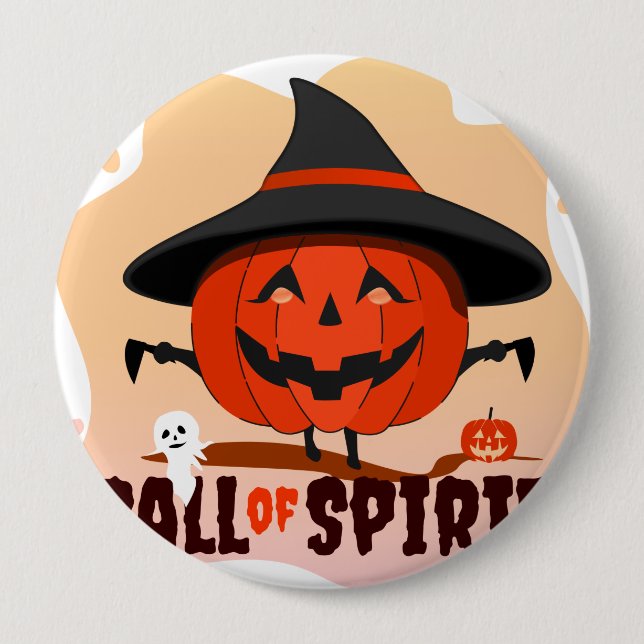 Halloween Call of Spirit 4 Inch Round Button (Front)
