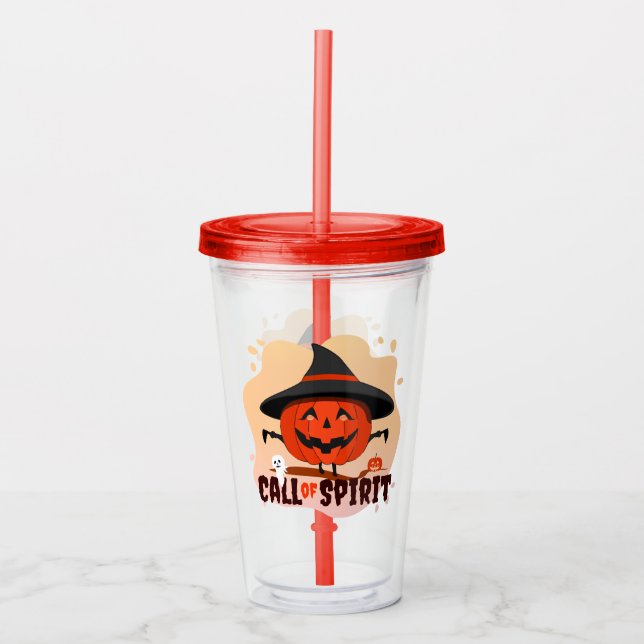 Halloween Call of Spirit Acrylic Tumbler (Front)