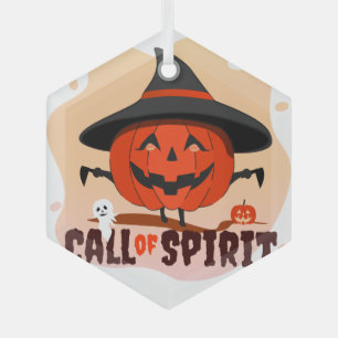 Halloween Call of Spirit Glass Ornament