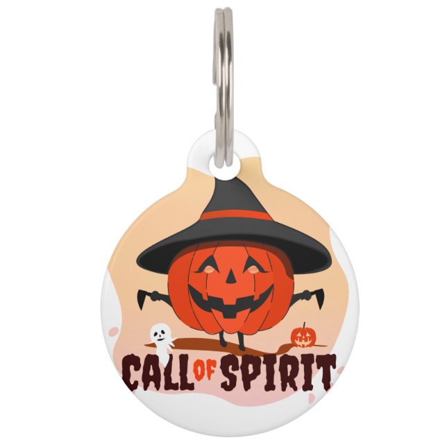 Halloween Call of Spirit Pet Tag (Front)