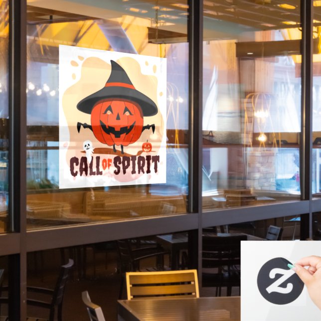 Halloween Call of Spirit Window Cling (Restaurant Window)