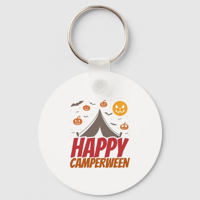 Halloween Camper Camping Outdoor Keychain (Front)