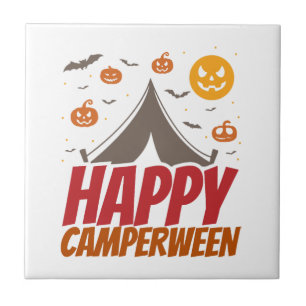 Halloween Camper Camping Outdoor Tile