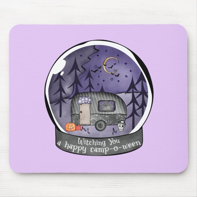 Halloween Camper in a Snowball Mouse Pad (Front)