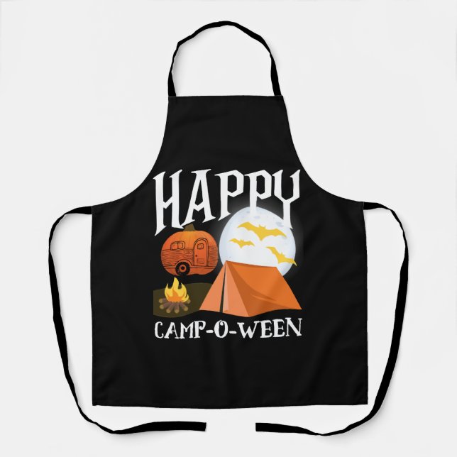 Halloween Camping Happy Camp O Ween Costume Apron (Front)
