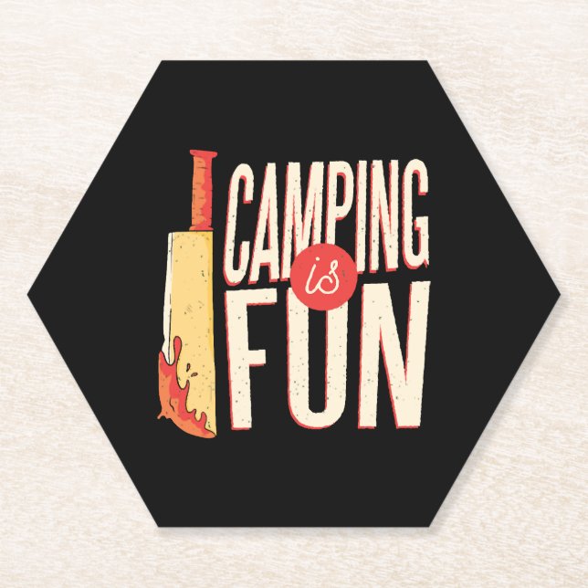 Halloween Camping  Paper Coaster (Front)