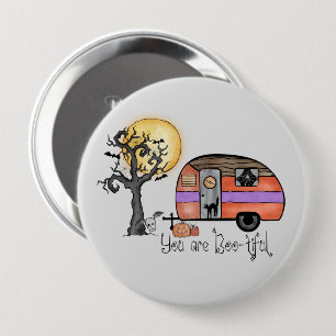 Halloween Camping You Are Boo-tiful 4 Inch Round Button