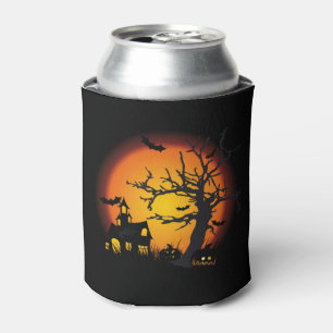 Halloween Can Cooler/Haunted Scene Can Cooler
