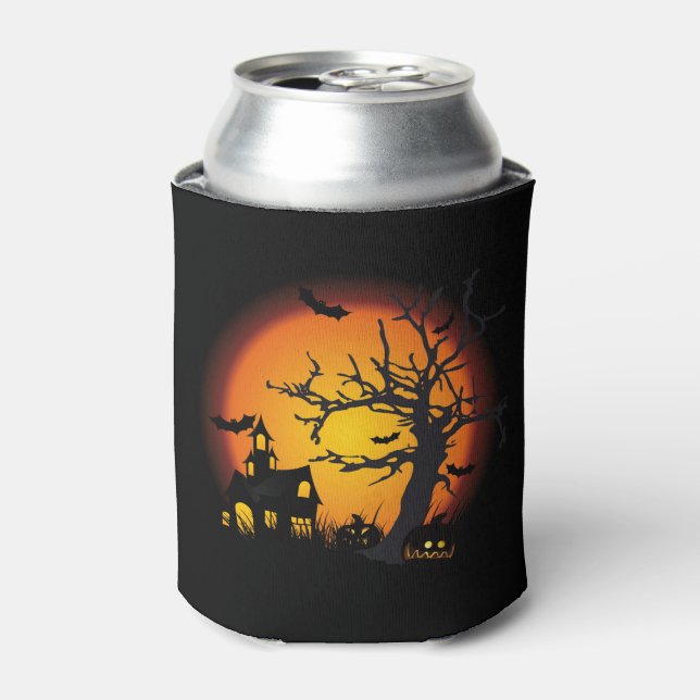 Halloween Can Cooler/Haunted Scene Can Cooler (Can Front)