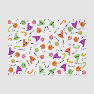 Halloween Candies Pumpkins & Witch's Hats 1 Tissue Paper
