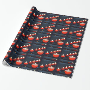 Halloween candles wrapping paper