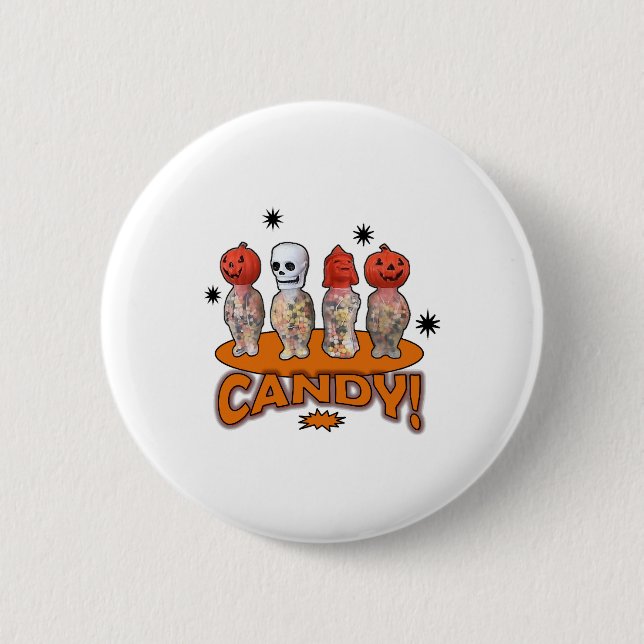 HALLOWEEN CANDY  2 INCH ROUND BUTTON (Front)