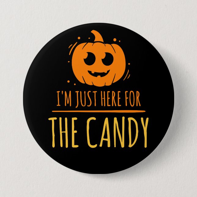 Halloween Candy , 3 Inch Round Button (Front)