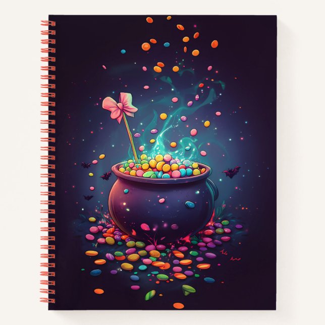 Halloween Candy Cauldron Notebook (Front)