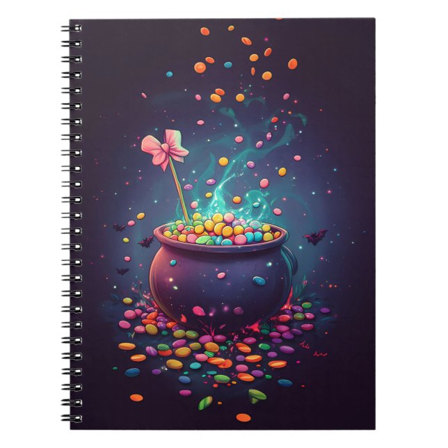 Halloween Candy Cauldron Notebook (Front)