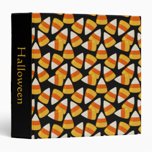 Halloween Candy Corn Black Binder
