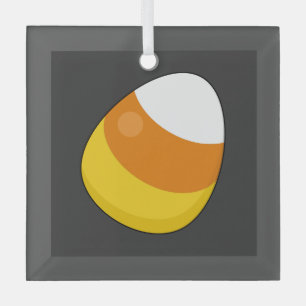 Halloween Candy Corn Glass Ornament