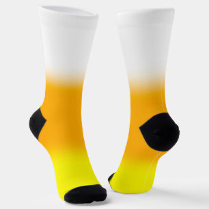 Halloween Candy Corn Gradient Socks