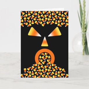 Halloween Candy Corn Monster Eating Sweets Card