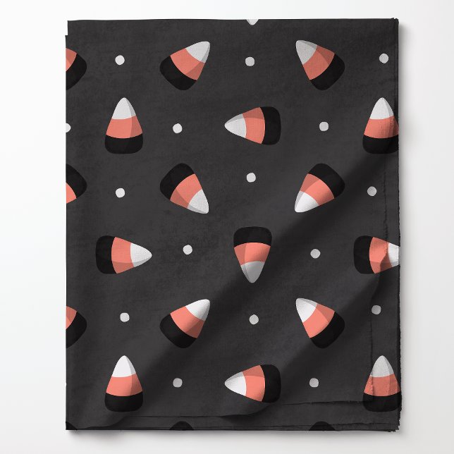 Halloween Candy Corn On Black Pattern Fabric (Creator Uploaded)