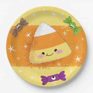 Halloween Candy Corn Paper Party Plate_NEEDS INFO Plate