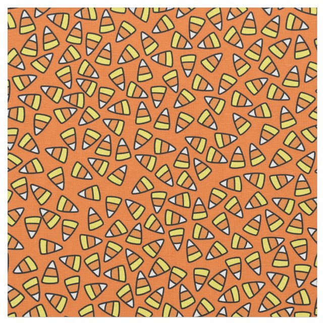 Halloween Candy Corn Pattern Fabric (Close Up)