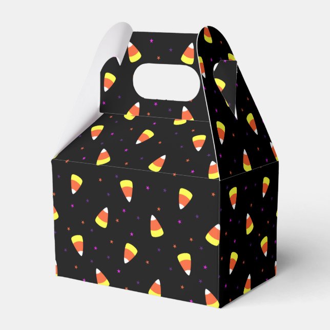 Halloween Candy Corn Pattern Favor Box (Front Side)