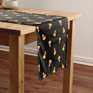Halloween Candy Corn Pattern Short Table Runner
