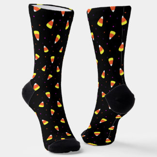 Halloween Candy Corn Pattern Socks