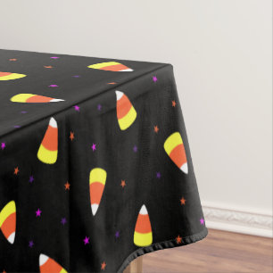 Halloween Candy Corn Pattern Tablecloth