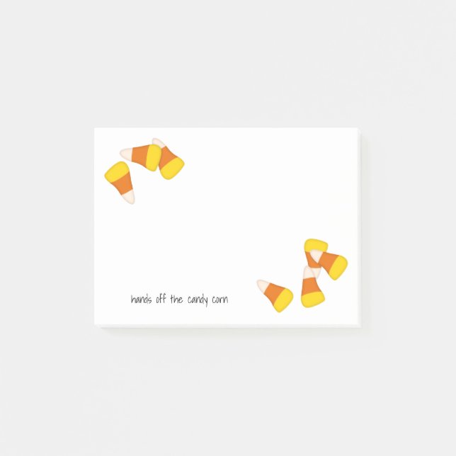 Halloween candy corn pieces post-it notes (Front)