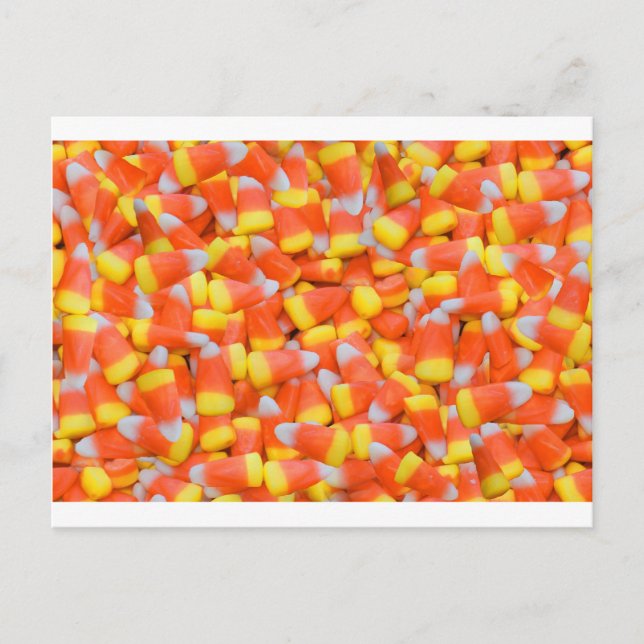 halloween candy corn postcard (Front)