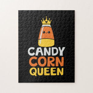 Halloween Candy Corn Queen Crown Cute Birthday Jigsaw Puzzle