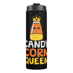 Halloween Candy Corn Queen Crown Cute Birthday Thermal Tumbler